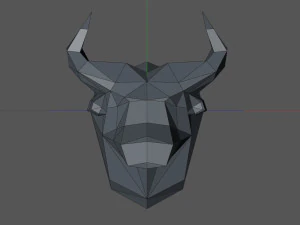 Lowpoly Bull 3D Print Model