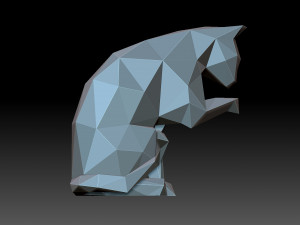 Lowpoly cat Modèles 3D en vedette