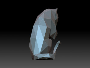 Lowpoly cat Modèles 3D en vedette