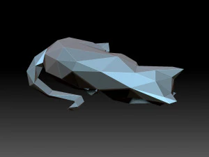 Lowpoly cat 3D Print Model