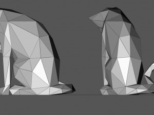Lowpoly cat Modèles 3D en vedette
