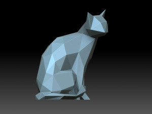 Low-poly cat 3D Baskı Modeli
