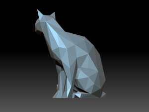 Low-poly cat Modèles 3D en vedette