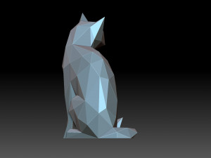 Low-poly cat Modèles 3D en vedette