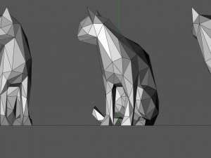 Low-poly cat Modèles 3D en vedette