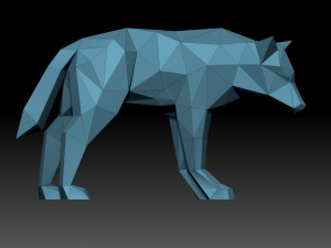 Low poly wolf 3D Принт Модель