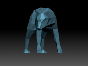 Low poly wolf 3D Принт Модель