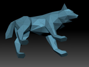 Low poly wolf 3D Принт Модель