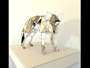 Low poly wolf 3D Принт Модель