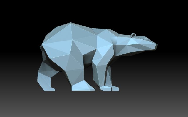 Polar Bear 3D-printmodel .c4d .max .obj .3ds .fbx .stl .blend 