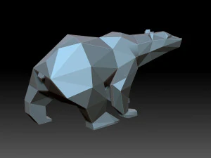 Polar Bear 3D Print Model