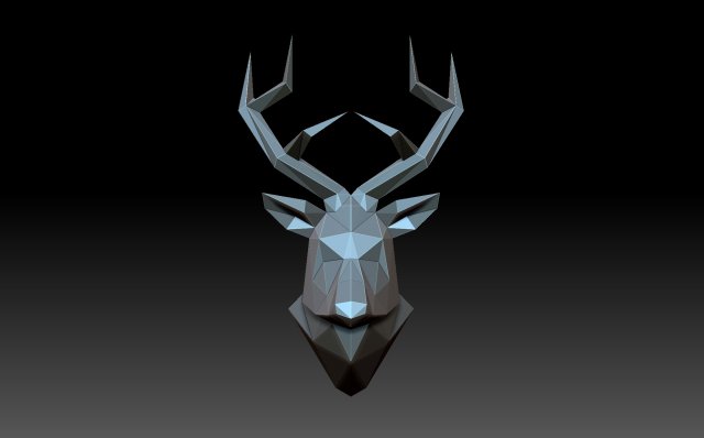 Head deer 3D प्रिंट मॉडल .c4d .max .obj .3ds .fbx .stl .blend 