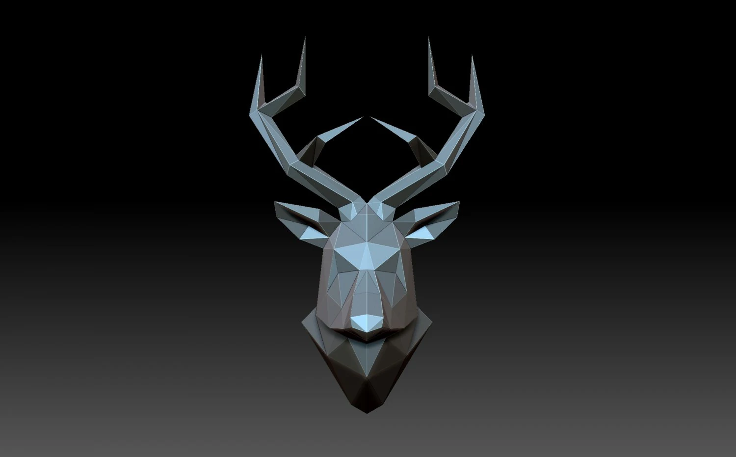 Head deer 3D Print Model .c4d .max .obj .3ds .fbx .stl .blend 