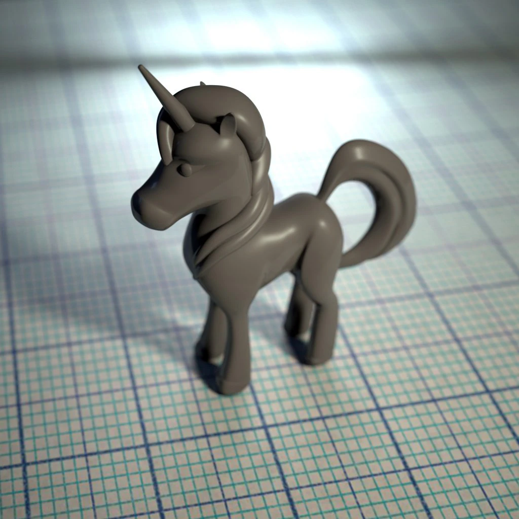Unicorn 3D Print Model .c4d .max .obj .3ds .fbx .stl .blend 