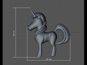 Unicorn 3D Baskı Modeli