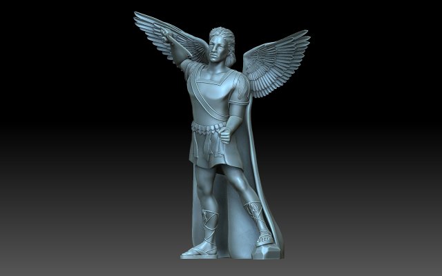 Archangel Michael 3D Принт Модель .c4d .max .obj .3ds .fbx .stl .blend 