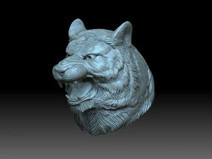 Head tiger 3D Print Model