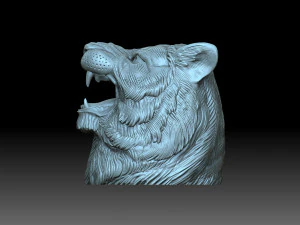 Head tiger 3D Print Model