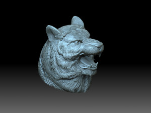 Head tiger Modèles 3D en vedette
