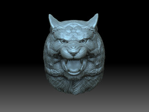 Head tiger Modèles 3D en vedette