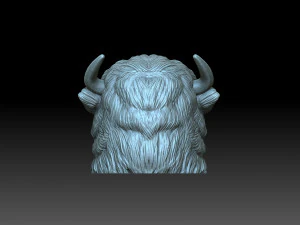 Head Bison 3D Print Model