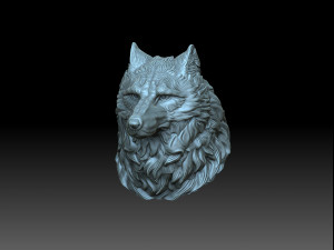 Head wolf Model do druku 3D