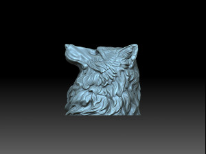 Head wolf Model do druku 3D