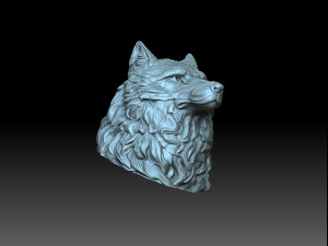 Head wolf Model do druku 3D