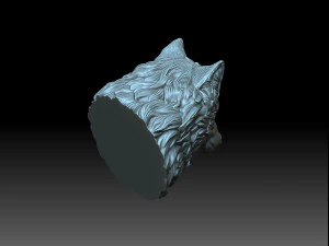 Head wolf 3D Print Model