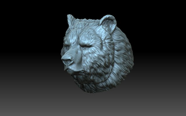 Head Bear 3Dプリントモデル .c4d .max .obj .3ds .fbx .stl .blend 