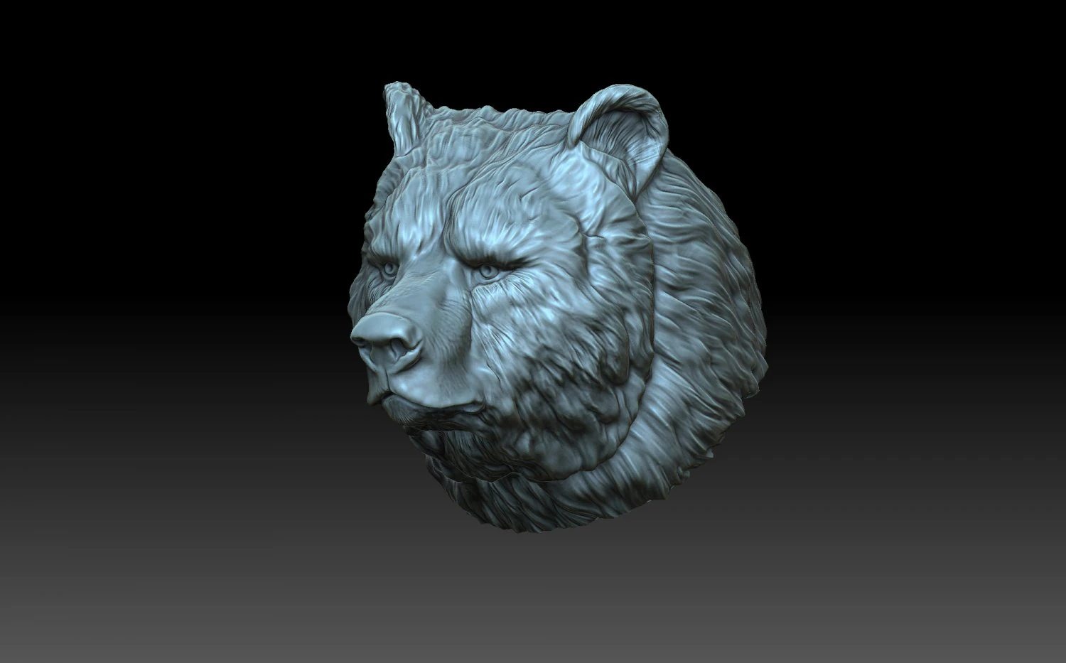 Head Bear 3D Print Model .c4d .max .obj .3ds .fbx .stl .blend 