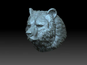Head Bear 3D Print Model