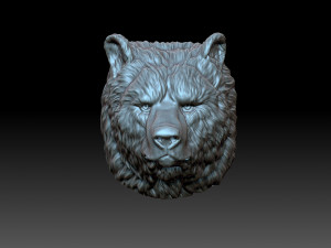 Head Bear 3Dプリントモデル
