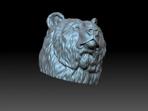 Head Bear 3D Print Model