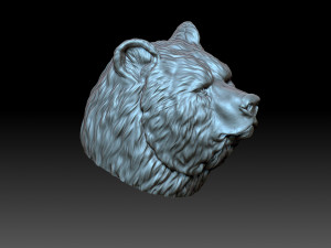 Head Bear 3Dプリントモデル