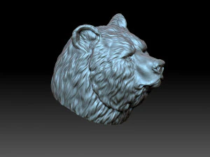 Head Bear 3D Print Model