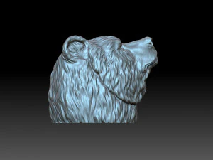 Head Bear 3D Print Model