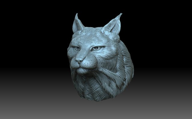 Lynx head 3D Baskı Modeli .c4d .max .obj .3ds .fbx .stl .blend 