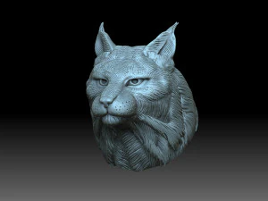 Cabe&ccedil;a de lince Modelo de Impressão 3D