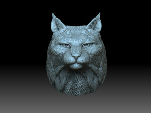 Lynx head 3D Baskı Modeli