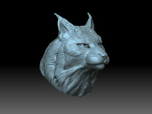 Lynx head 3D Baskı Modeli