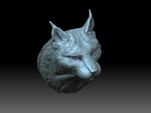 Lynx head 3D Baskı Modeli