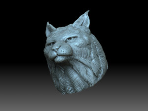Lynx head 3D Baskı Modeli