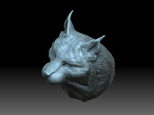 Lynx head 3D Baskı Modeli