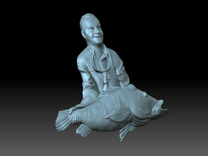 Fisherman 3D Print Model