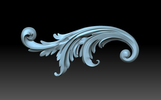 Floral ornament 3Dプリントモデル .c4d .max .obj .3ds .fbx .stl .blend 