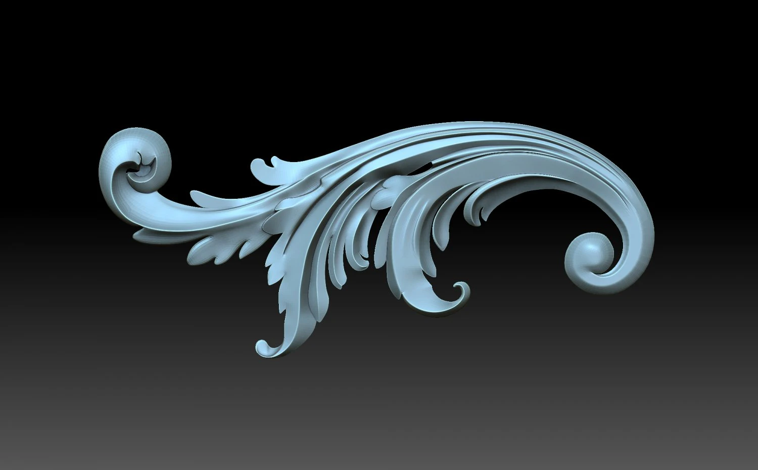 Floral ornament 3D Print Model .c4d .max .obj .3ds .fbx .stl .blend 