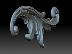 Floral ornament 3Dプリントモデル