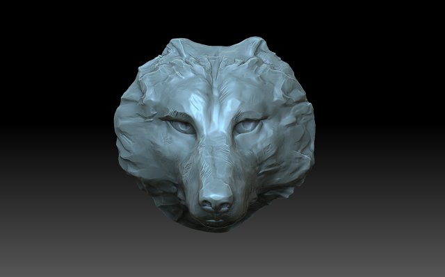 The wolf muzzle 3D प्रिंट मॉडल .c4d .max .obj .3ds .fbx .stl .blend