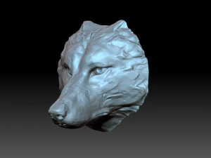 The wolf muzzle 3D Print Model